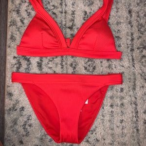 Coral bikini swim suit